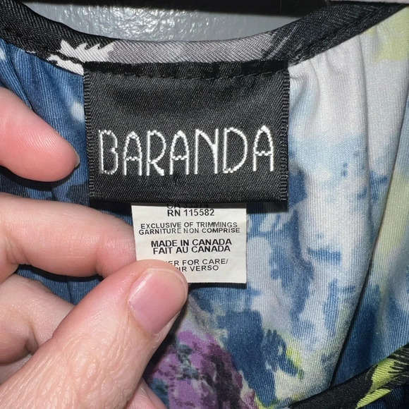 BARANDA multi colored cold should 3/4 blouse! - Picture 5 of 6